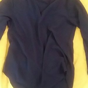 Royal blue  xl with roll up sleeved. High low styl